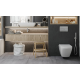 Панель смыва Koer KT-0604-01 240x160x10mm пластиковая, кнопка округленная (цвет хром) (KR5323)