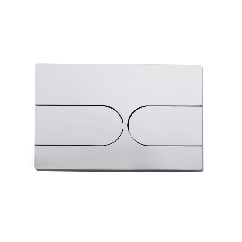 Панель смыва Koer KT-0604-01 240x160x10mm пластиковая, кнопка округленная (цвет хром) (KR5323)