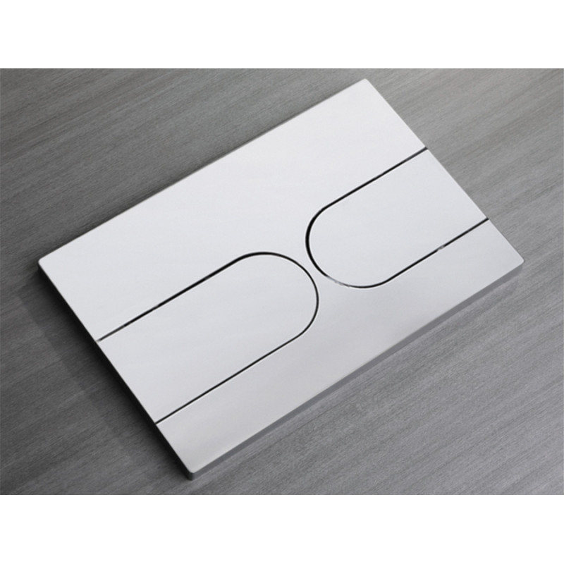 Панель смыва Koer KT-0604-01 240x160x10mm пластиковая, кнопка округленная (цвет хром) (KR5323)