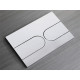 Панель смыва Koer KT-0604-01 240x160x10mm пластиковая, кнопка округленная (цвет хром) (KR5323)