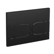 Панель смыва Koer KT-0604-05 240x160x10mm пластиковая, кнопка округленная (цвет черный матовый) (KR5324)
