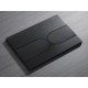 Панель смыва Koer KT-0604-05 240x160x10mm пластиковая, кнопка округленная (цвет черный матовый) (KR5324)