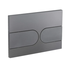 Панель смыва Koer KT-0604-07 240x160x10mm пластиковая, кнопка округленная (цвет графит) (KR5325)