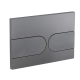 Панель смыва Koer KT-0604-07 240x160x10mm пластиковая, кнопка округленная (цвет графит) (KR5325)