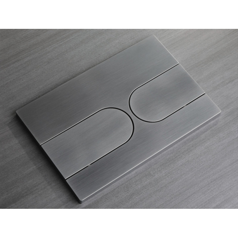 Панель смыва Koer KT-0604-07 240x160x10mm пластиковая, кнопка округленная (цвет графит) (KR5325)