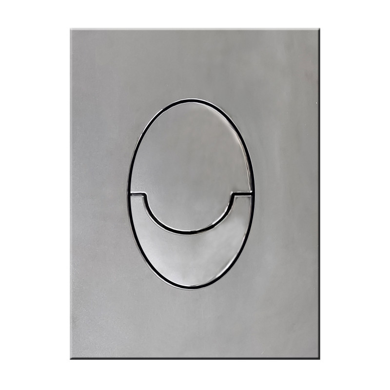 Панель смыва Koer KT-0606-01 157x198x10mm пластиковая, кнопка округленная (цвет хром) (KR5342)