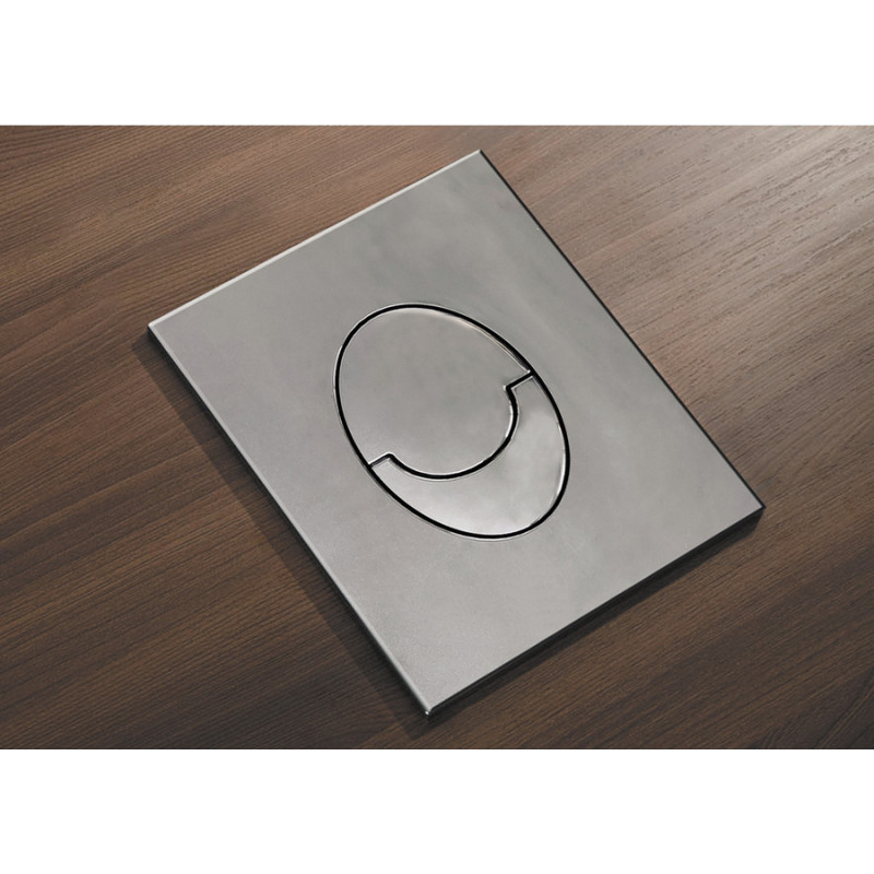 Панель смыва Koer KT-0606-01 157x198x10mm пластиковая, кнопка округленная (цвет хром) (KR5342)