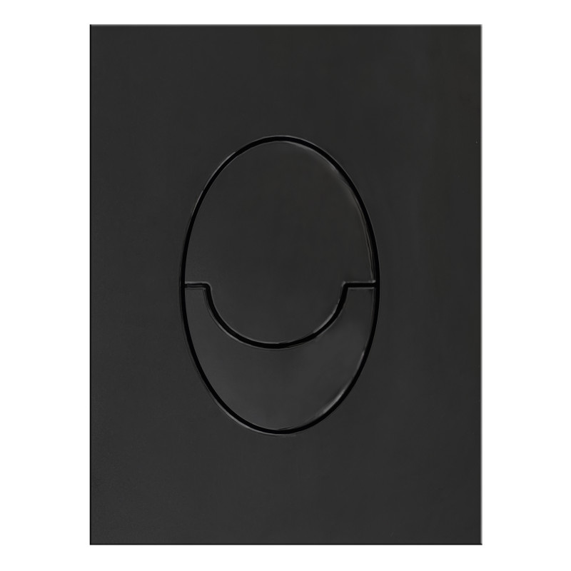 Панель смыва Koer KT-0606-05 157x198x10mm пластиковая, кнопка округленная (цвет черный матовый) (KR5343)