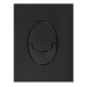 Панель смыва Koer KT-0606-05 157x198x10mm пластиковая, кнопка округленная (цвет черный матовый) (KR5343)