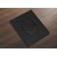 Панель смыва Koer KT-0606-05 157x198x10mm пластиковая, кнопка округленная (цвет черный матовый) (KR5343)