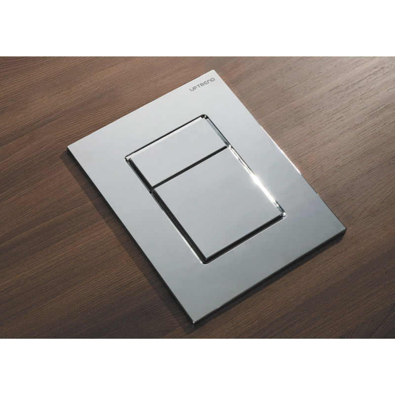 Панель смыва Koer KT-0607-01 157x198x10mm пластиковая, кнопка квадратная (цвет хром) (KR5344)