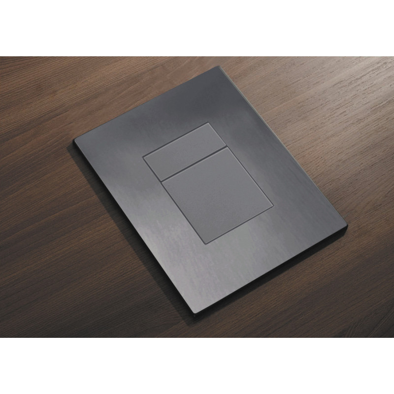 Панель смыва Koer KT-0607-07 157x198x10mm пластиковая, кнопка квадратная (цвет графит) (KR5345)