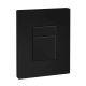 Панель смыва Koer KT-0607-05 157x198x10mm пластиковая, кнопка квадратная (цвет черный матовый) (KR5346)
