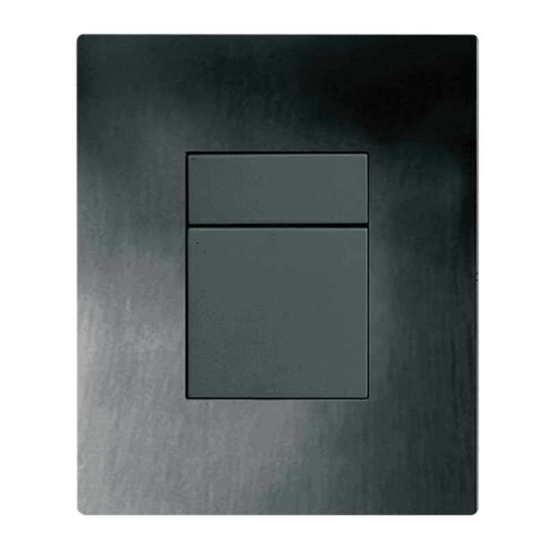 Панель смыва Koer KT-0607-05 157x198x10mm пластиковая, кнопка квадратная (цвет черный матовый) (KR5346)