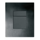 Панель смыва Koer KT-0607-05 157x198x10mm пластиковая, кнопка квадратная (цвет черный матовый) (KR5346)