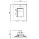 Панель смыва Koer KT-0607-05 157x198x10mm пластиковая, кнопка квадратная (цвет черный матовый) (KR5346)