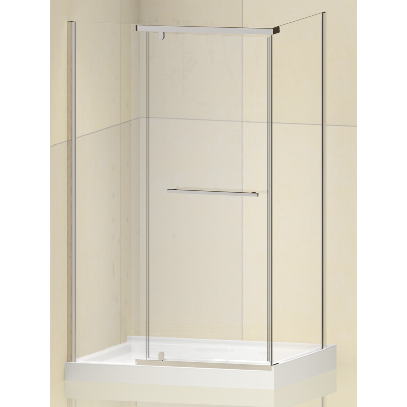 Душевая кабина без поддона Koer SR SC01-120x80x200-TR-01 прозрачное стекло Easy Clean 8мм, хром (KR5353)