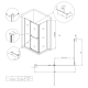 Душевая кабина без поддона Koer SR SC01-120x80x200-TR-01 прозрачное стекло Easy Clean 8мм, хром (KR5353)