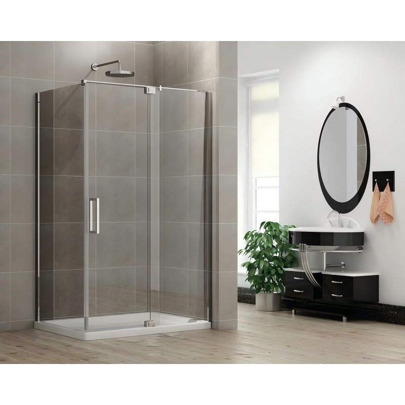 Душевая кабина без поддона Koer SR SC02-120x90x200-TR-01 прозрачное стекло Easy Clean 8мм, хром (KR5354)