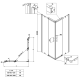 Душевая кабина без поддона Koer SR SC03-90x90x200-TR-01 прозрачное стекло Easy Clean 6мм, хром (KR5356)