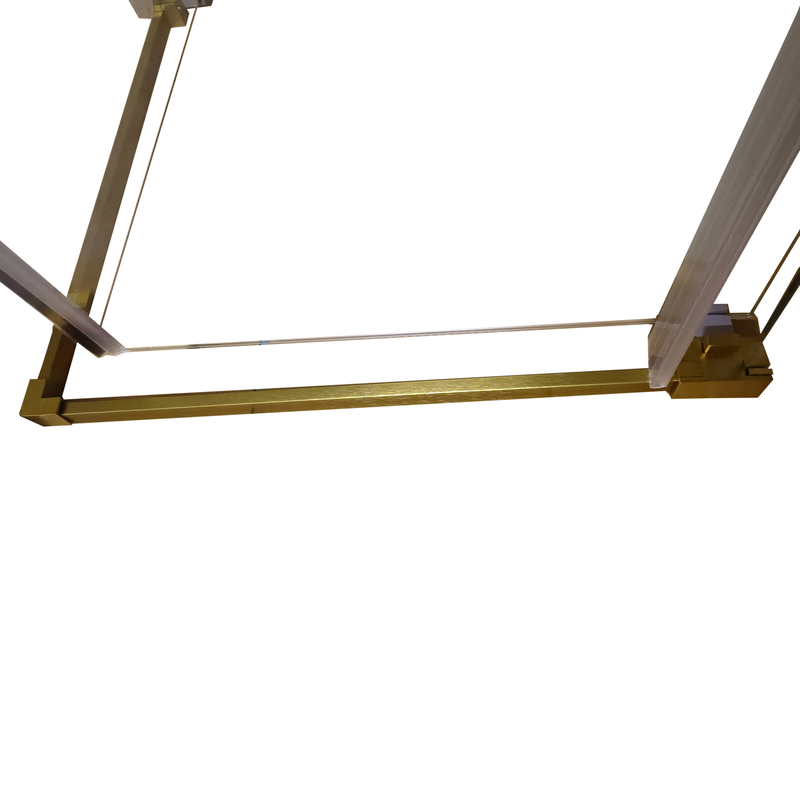 Душевая кабина без поддона Koer SR SC03-90x90x200-TR-12 прозрачное стекло Easy Clean 6мм, матовое золото (KR5358)