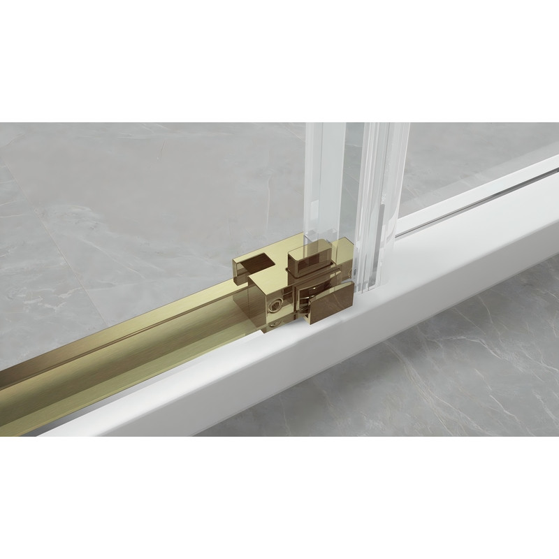 Душевая кабина без поддона Koer SR SC03-90x90x200-TR-12 прозрачное стекло Easy Clean 6мм, матовое золото (KR5358)