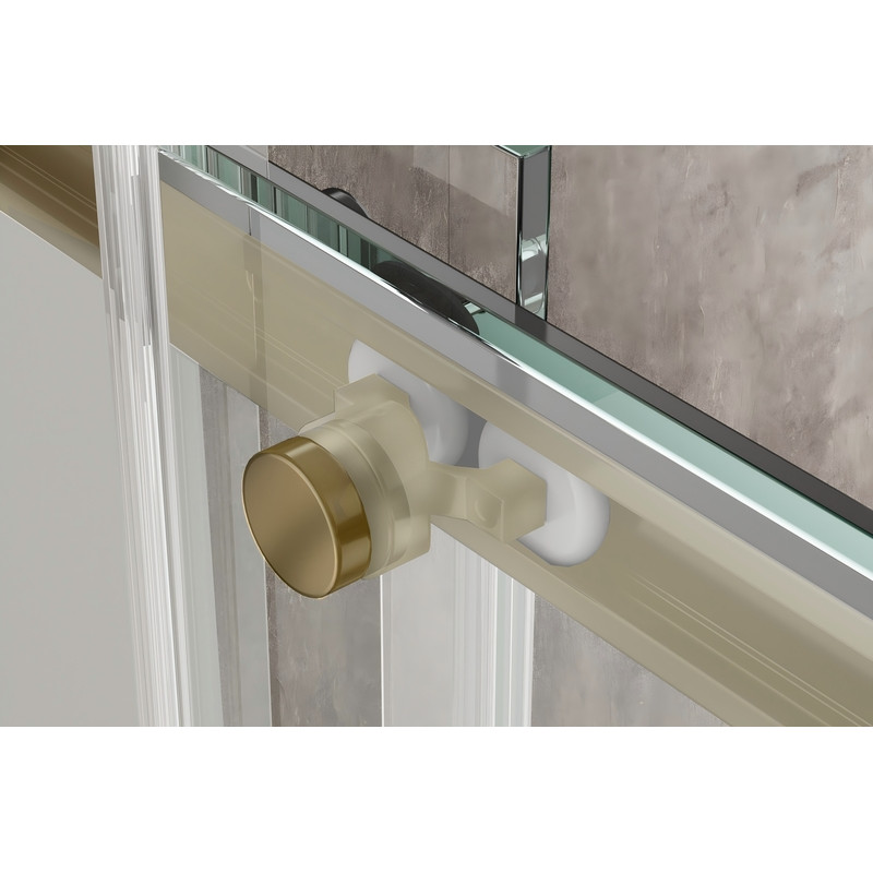 Душевая кабина без поддона Koer SR SC03-90x90x200-TR-12 прозрачное стекло Easy Clean 6мм, матовое золото (KR5358)