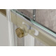 Душевая кабина без поддона Koer SR SC03-90x90x200-TR-12 прозрачное стекло Easy Clean 6мм, матовое золото (KR5358)