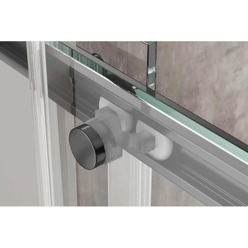 Душевая кабина без поддона Koer SR SC03-90x90x200-TR-07 прозрачное стекло Easy Clean 6мм, графит (KR5359)