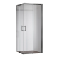 Душевая кабина без поддона Koer SR SC03-90x90x200-TR-07 прозрачное стекло Easy Clean 6мм, графит (KR5359)