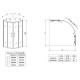 Душевая кабина без поддона Koer SR SC04-100x100x195-TR-01 прозрачное стекло Easy Clean 5мм, хром (KR5361)
