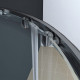 Душевая кабина без поддона Koer SR SC04-90x90x195-TR-07 прозрачное стекло Easy Clean 5мм, графит (KR5362)