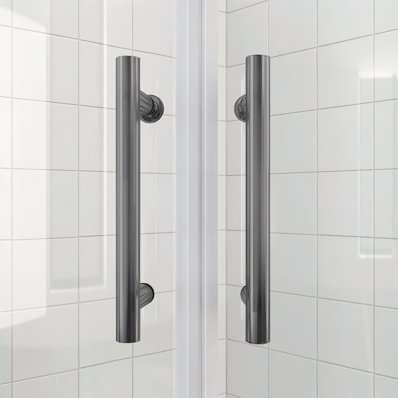 Душевая кабина без поддона Koer SR SC04-90x90x195-TR-07 прозрачное стекло Easy Clean 5мм, графит (KR5362)