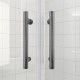 Душевая кабина без поддона Koer SR SC04-90x90x195-TR-07 прозрачное стекло Easy Clean 5мм, графит (KR5362)