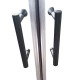 Душевая кабина без поддона Koer SR SC04-90x90x195-TR-07 прозрачное стекло Easy Clean 5мм, графит (KR5362)