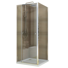 Душевая кабина без поддона Koer SR SC05-90x90x195-TR-01 прозрачное стекло Easy Clean 6мм, хром (KR5363)