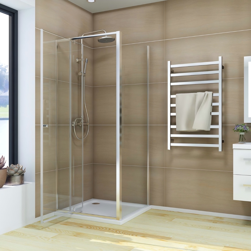 Душевая кабина без поддона Koer SR SC05-90x90x195-TR-01 прозрачное стекло Easy Clean 6мм, хром (KR5363)