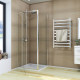Душевая кабина без поддона Koer SR SC05-90x90x195-TR-01 прозрачное стекло Easy Clean 6мм, хром (KR5363)
