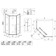 Душевая кабина без поддона Koer SR SC06-90x90x200-TR-01 прозрачное стекло Easy Clean 8мм, хром (KR5364)