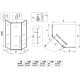 Душевая кабина без поддона Koer SR SC06-100x100x200-TR-01 прозрачное стекло Easy Clean 8мм, хром (KR5365)