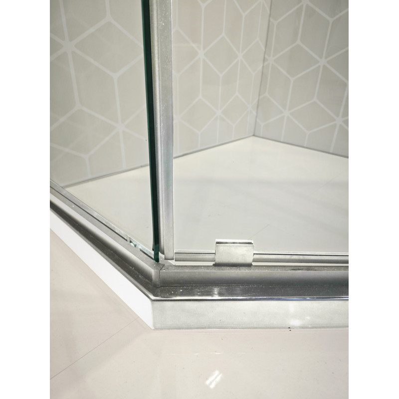 Душевая кабина без поддона Koer SR SC06-100x100x200-TR-01 прозрачное стекло Easy Clean 8мм, хром (KR5365)