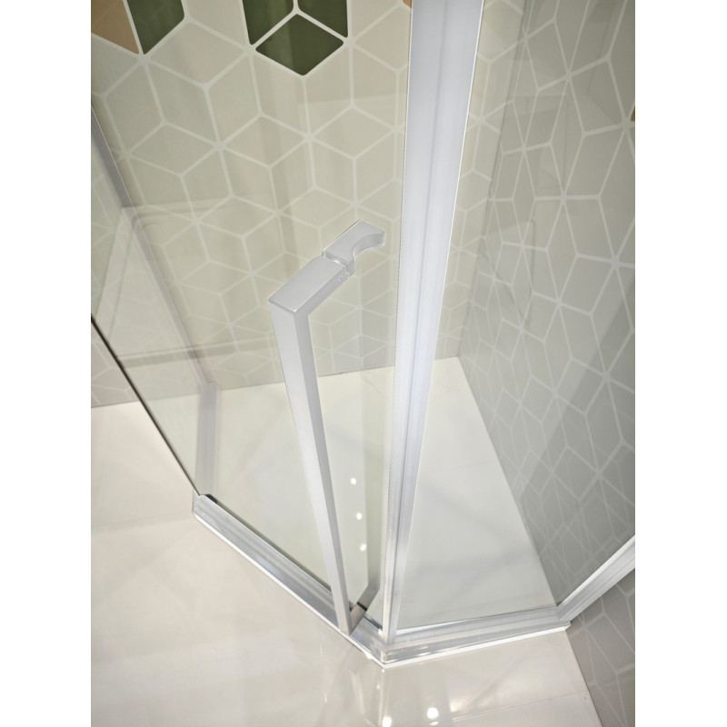 Душевая кабина без поддона Koer SR SC06-100x100x200-TR-01 прозрачное стекло Easy Clean 8мм, хром (KR5365)