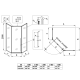 Душевая кабина без поддона Koer SR SC06-90x90x200-TR-07 прозрачное стекло Easy Clean 8мм, графит (KR5366)