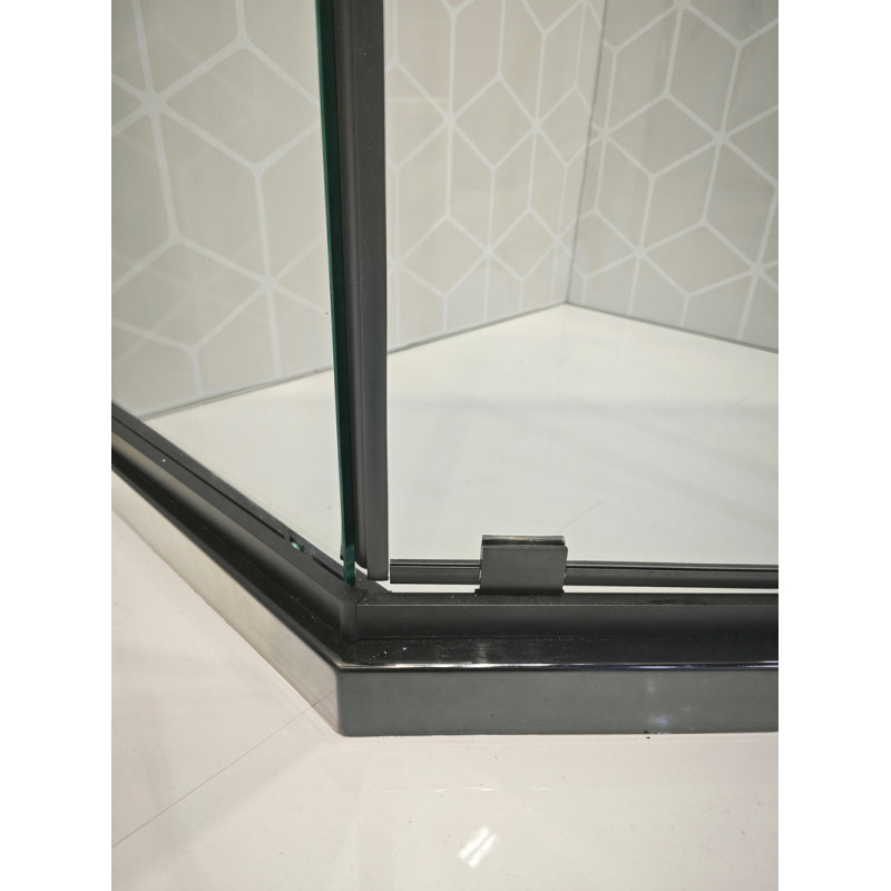 Душевая кабина без поддона Koer SR SC06-90x90x200-TR-07 прозрачное стекло Easy Clean 8мм, графит (KR5366)