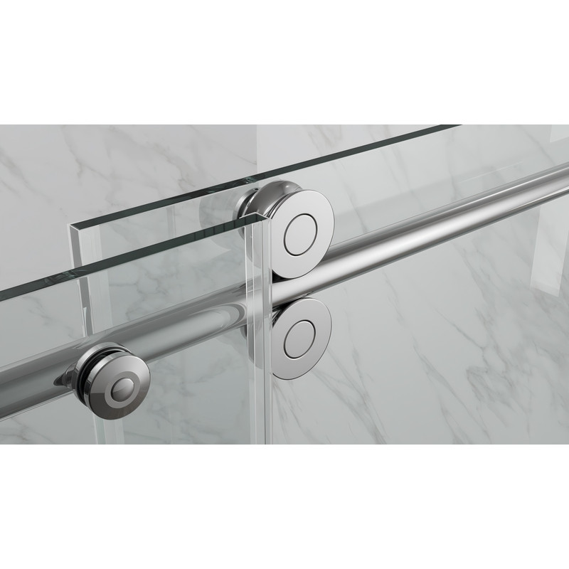 Дверь в нишу Koer SR SD06-120x220-TR-01 прозрачное стекло Easy Clean 8мм, хром (KR5367)