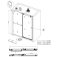 Дверь в нишу Koer SR SD06-120x220-TR-01 прозрачное стекло Easy Clean 8мм, хром (KR5367)