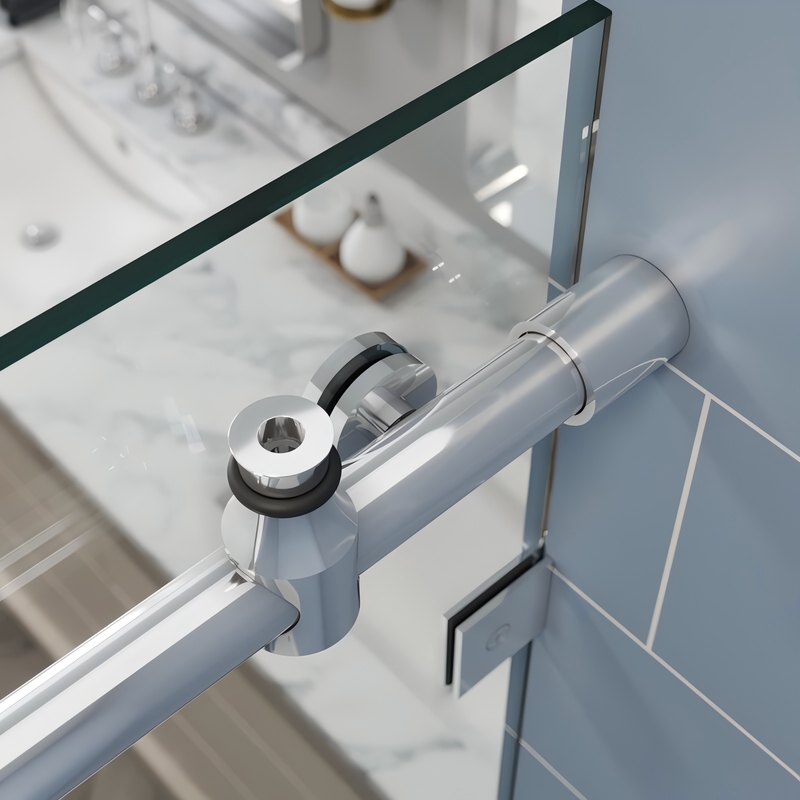 Дверь в нишу Koer SR SD06-140x220-TR-01 прозрачное стекло Easy Clean 8мм, хром (KR5368)
