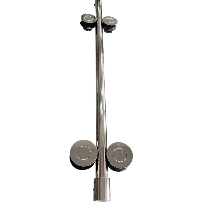 Дверь в нишу Koer SR SD06-140x220-TR-01 прозрачное стекло Easy Clean 8мм, хром (KR5368)