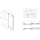 Дверь в нишу Koer SR SD06-140x220-TR-01 прозрачное стекло Easy Clean 8мм, хром (KR5368)