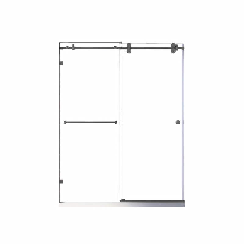 Дверь в нишу Koer SR SD06-140x220-TR-07 прозрачное стекло Easy Clean 8мм, графит (KR5369)